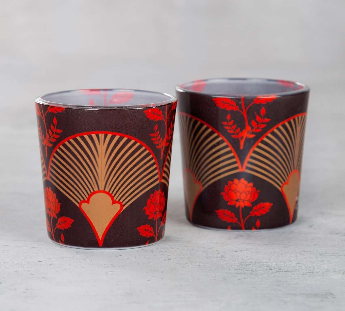 Fans of Blossom Tea Light Holder (Set of 2)