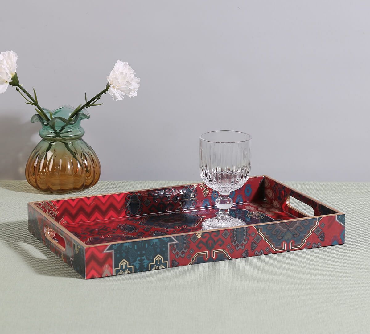 India Circu by Krsnaa Mehta Heritage Haven MDF Rectangle Tray