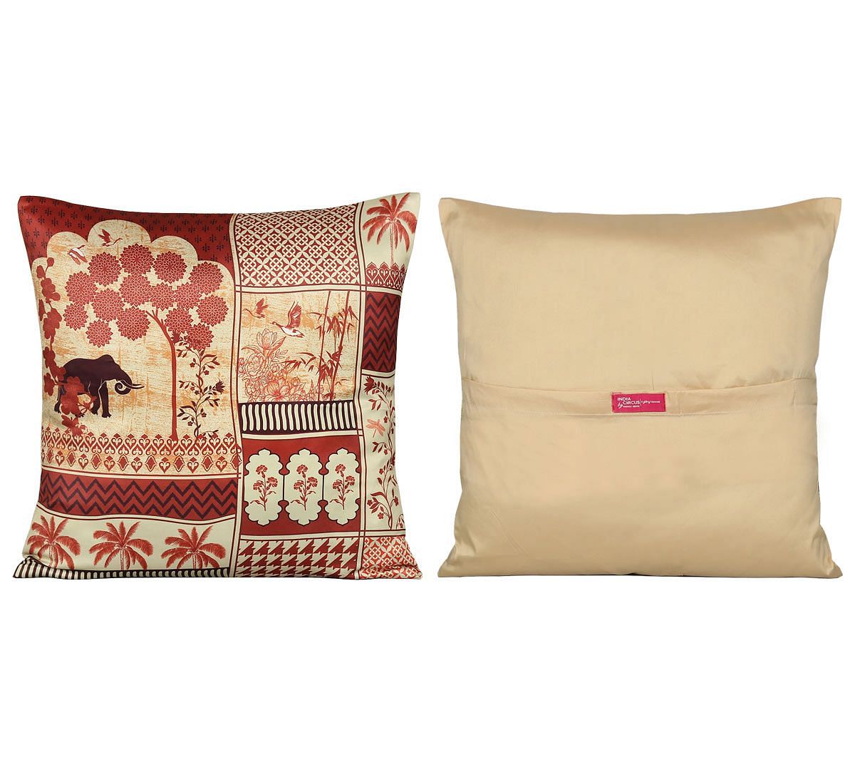 India Circus Ancient Haathi Cushion Cover Set of 5