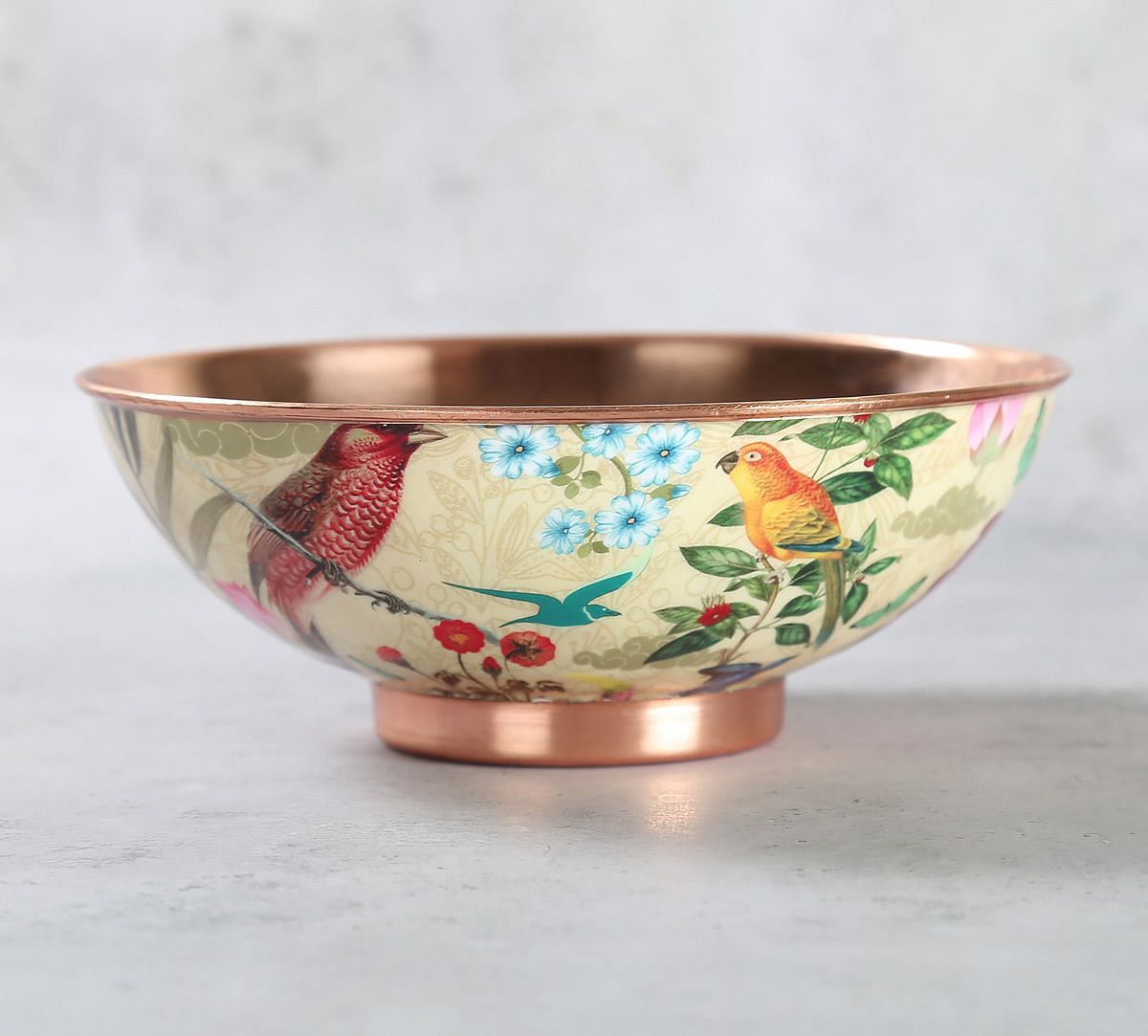 India Circus Bird Land Copper Bowl