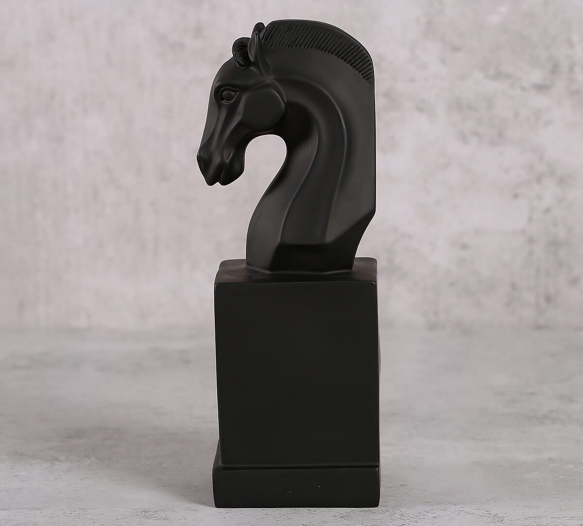 India Circus Black Beauty Horse Head Figurine