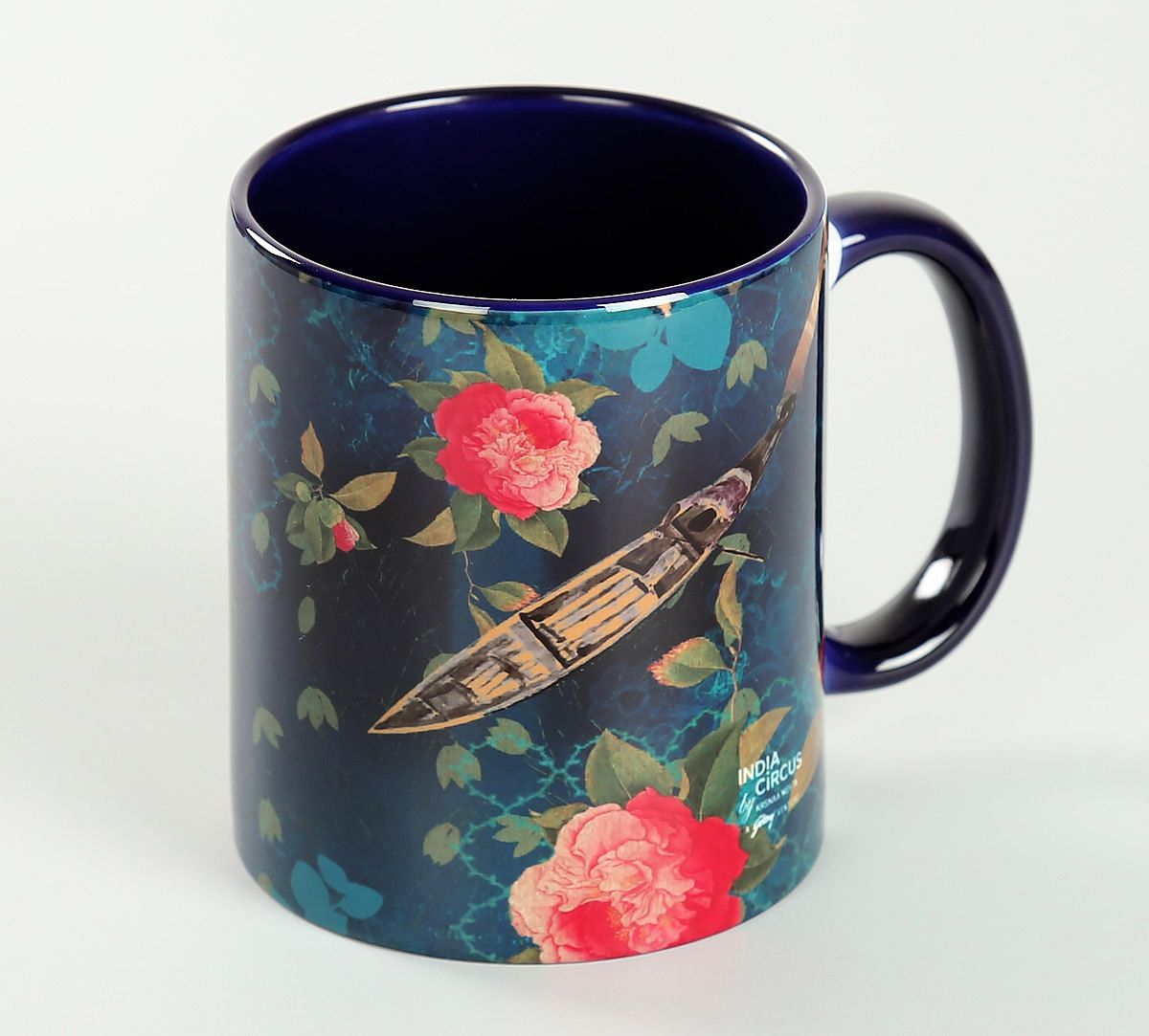 India Circus Blue Floral Lake Inception Coffee Mug