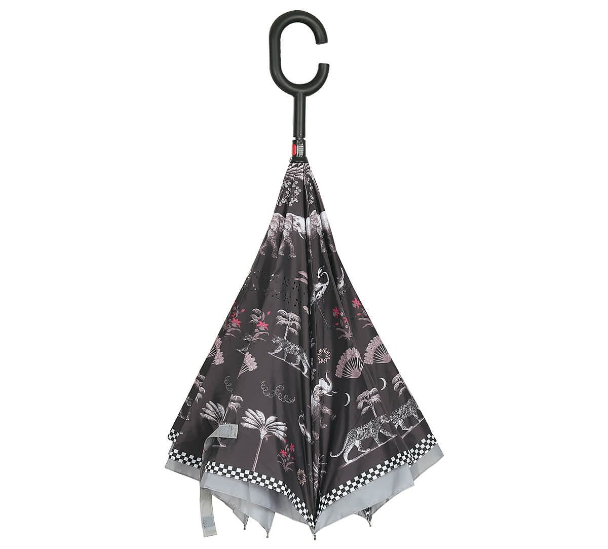 India Circus by Krsnaa Mehta Animalia Creations Reversible Umbrella