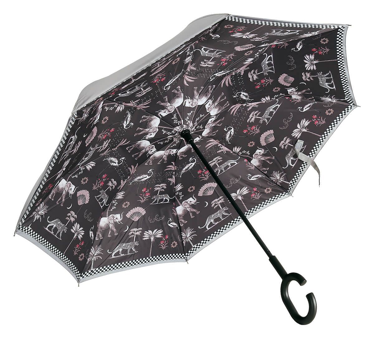 India Circus by Krsnaa Mehta Animalia Creations Reversible Umbrella