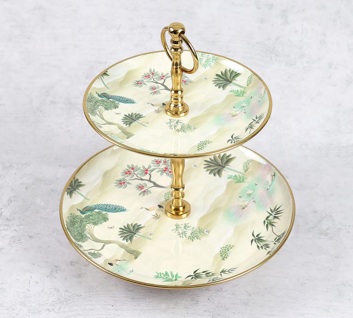 India Circus by Krsnaa Mehta Bird Oasis 2 Tier Serving Tray