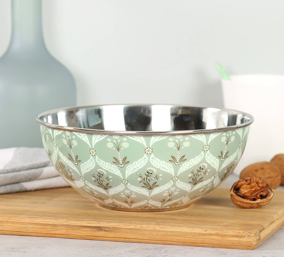 India Circus by Krsnaa Mehta Blooming Dahlia Steel Bowl