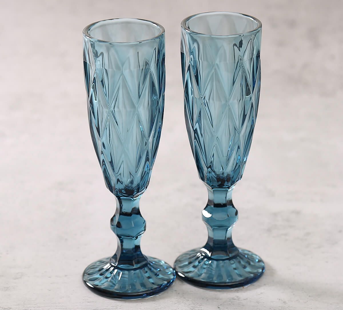 India Circus by Krsnaa Mehta Blue Champagne Glass