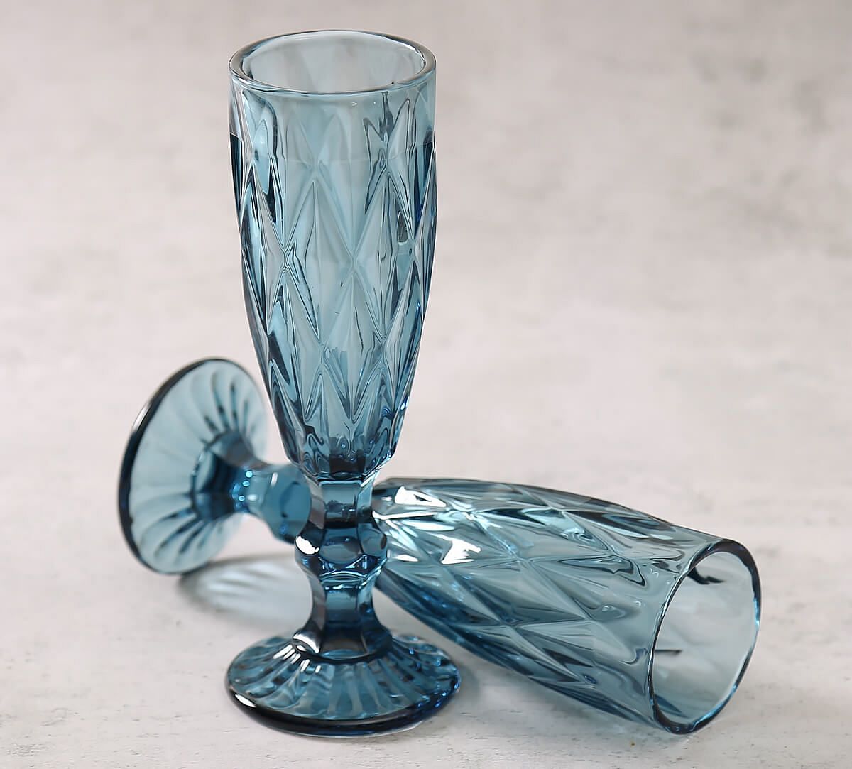 India Circus by Krsnaa Mehta Blue Champagne Glass