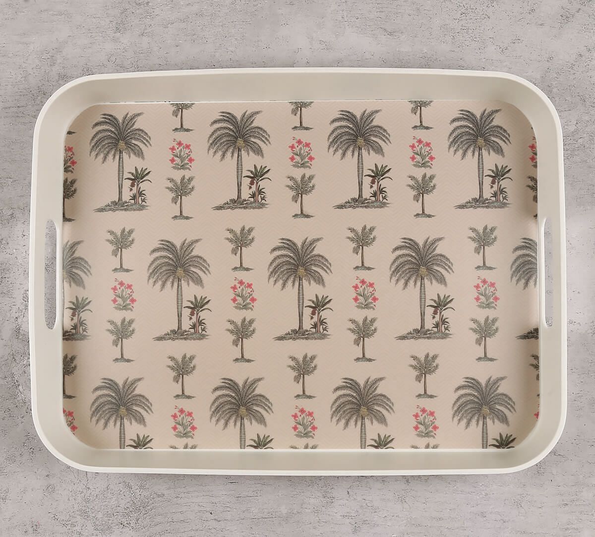 India Circus by Krsnaa Mehta Chevron Palms Rectangle Bamboo Tray