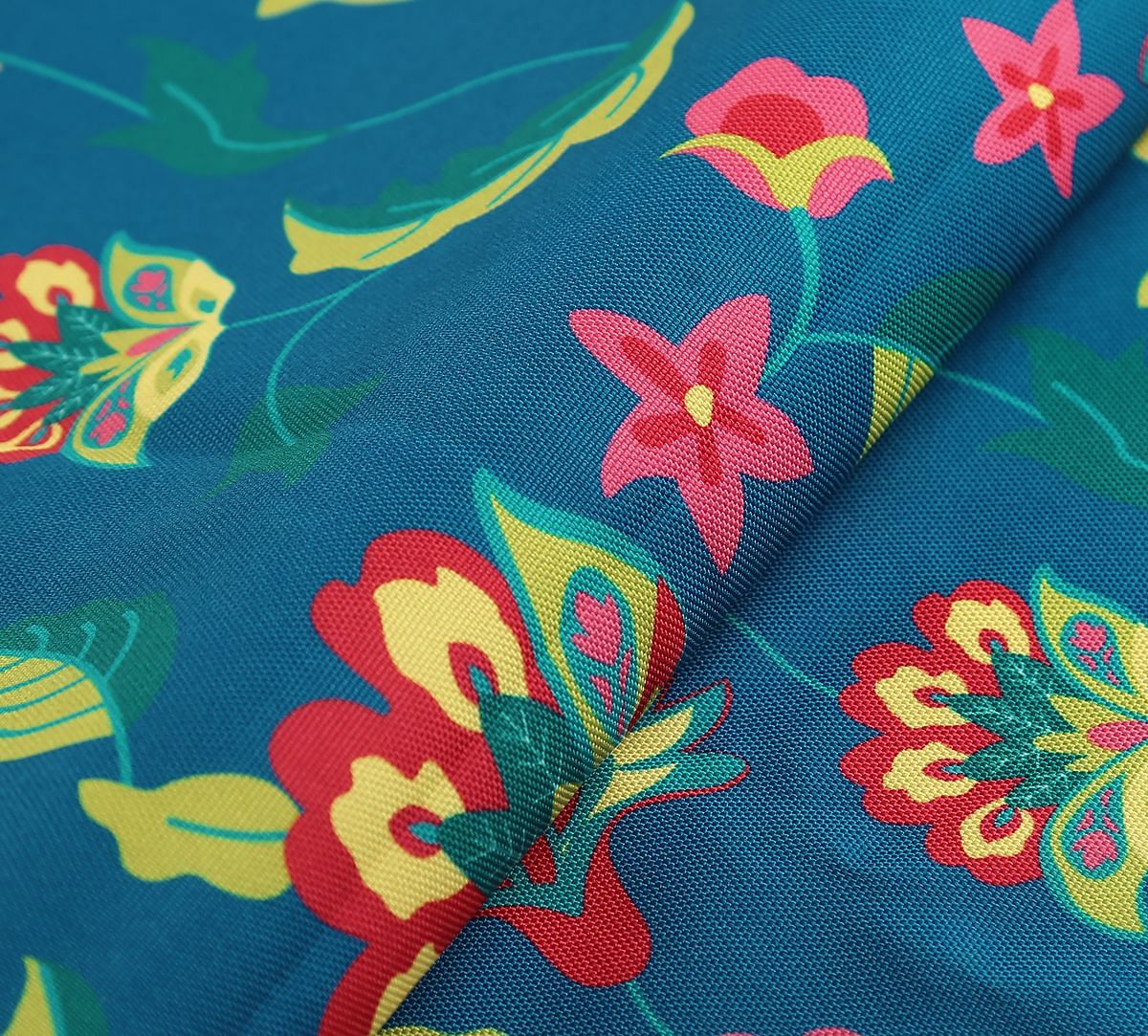 India Circus by Krsnaa Mehta Cyanic Pop Burst Fabric