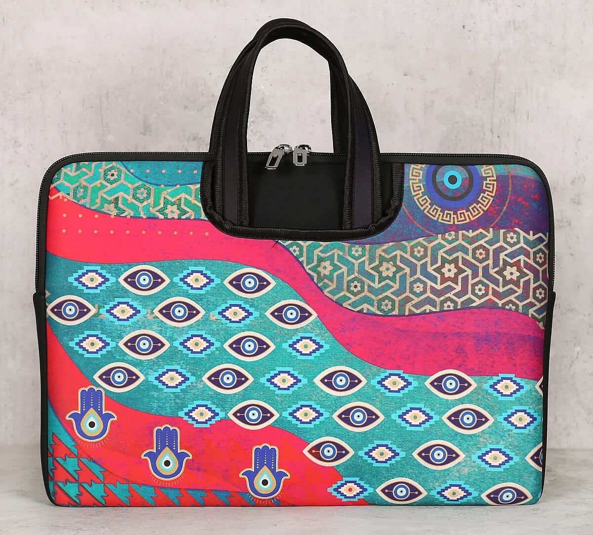 India Circus by Krsnaa Mehta Evil Eye Newfangled Laptop Sleeve Bag