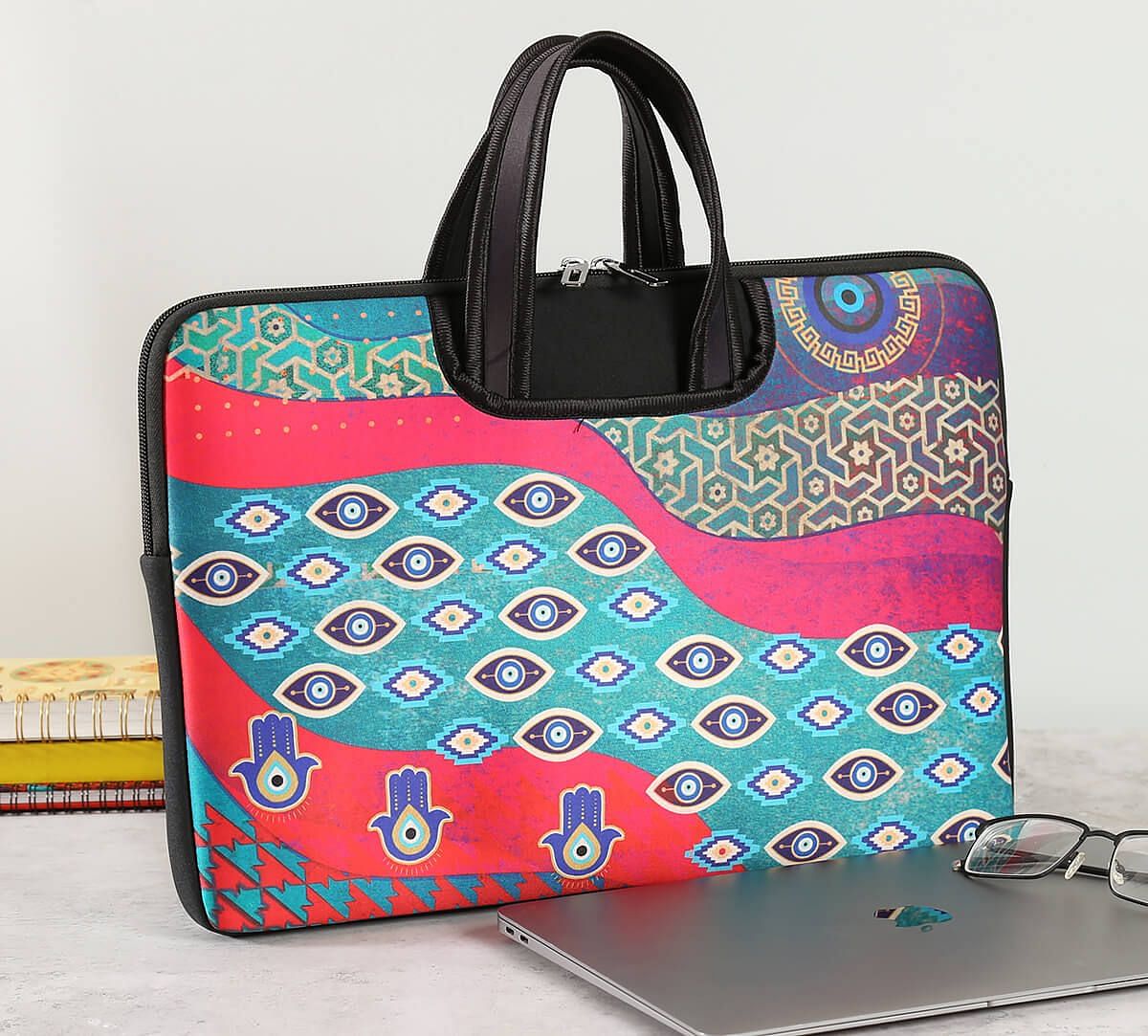 India Circus by Krsnaa Mehta Evil Eye Newfangled Laptop Sleeve Bag