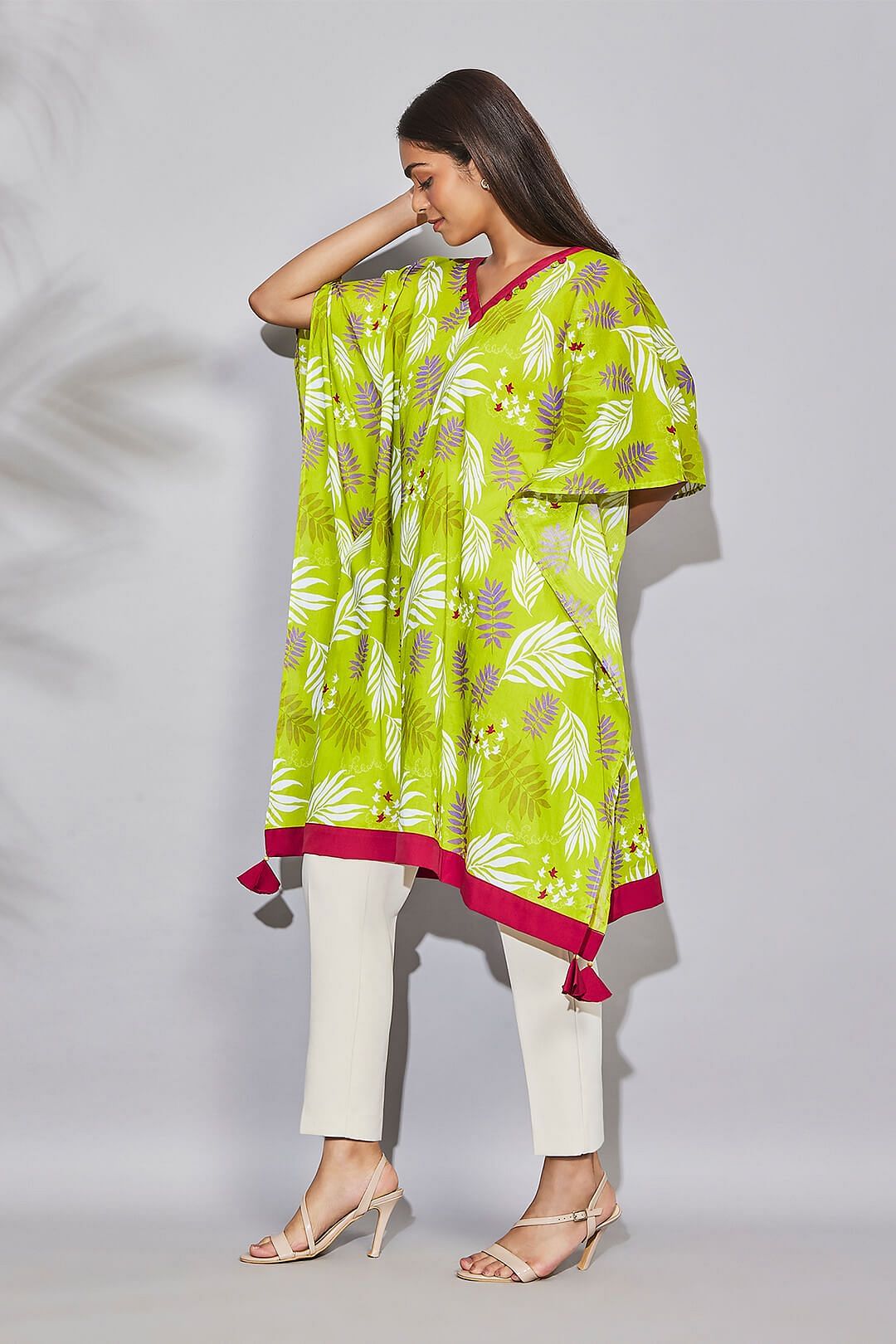 India Circus by Krsnaa Mehta Fern and Flights Kaftan Kurti