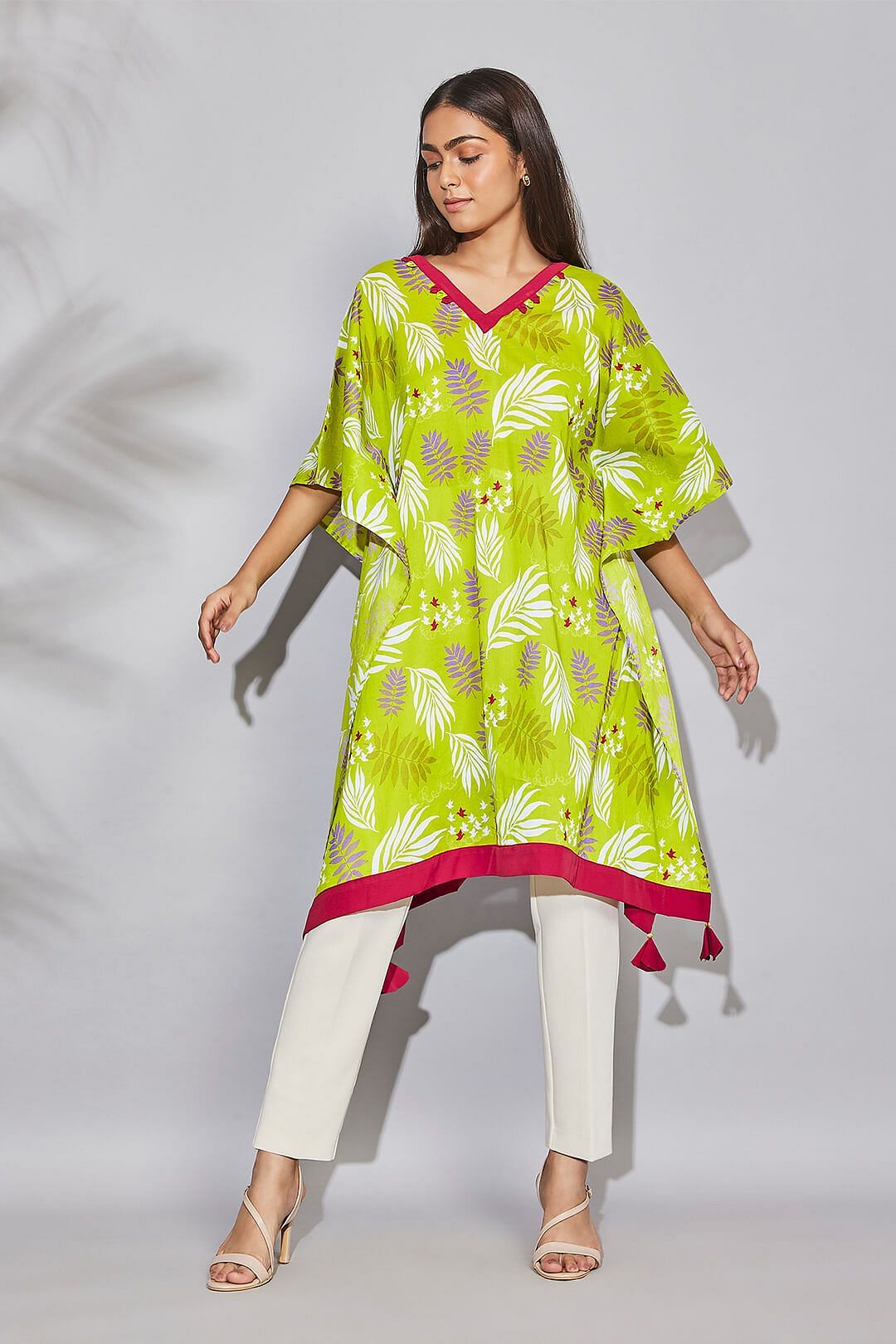 India Circus by Krsnaa Mehta Fern and Flights Kaftan Kurti