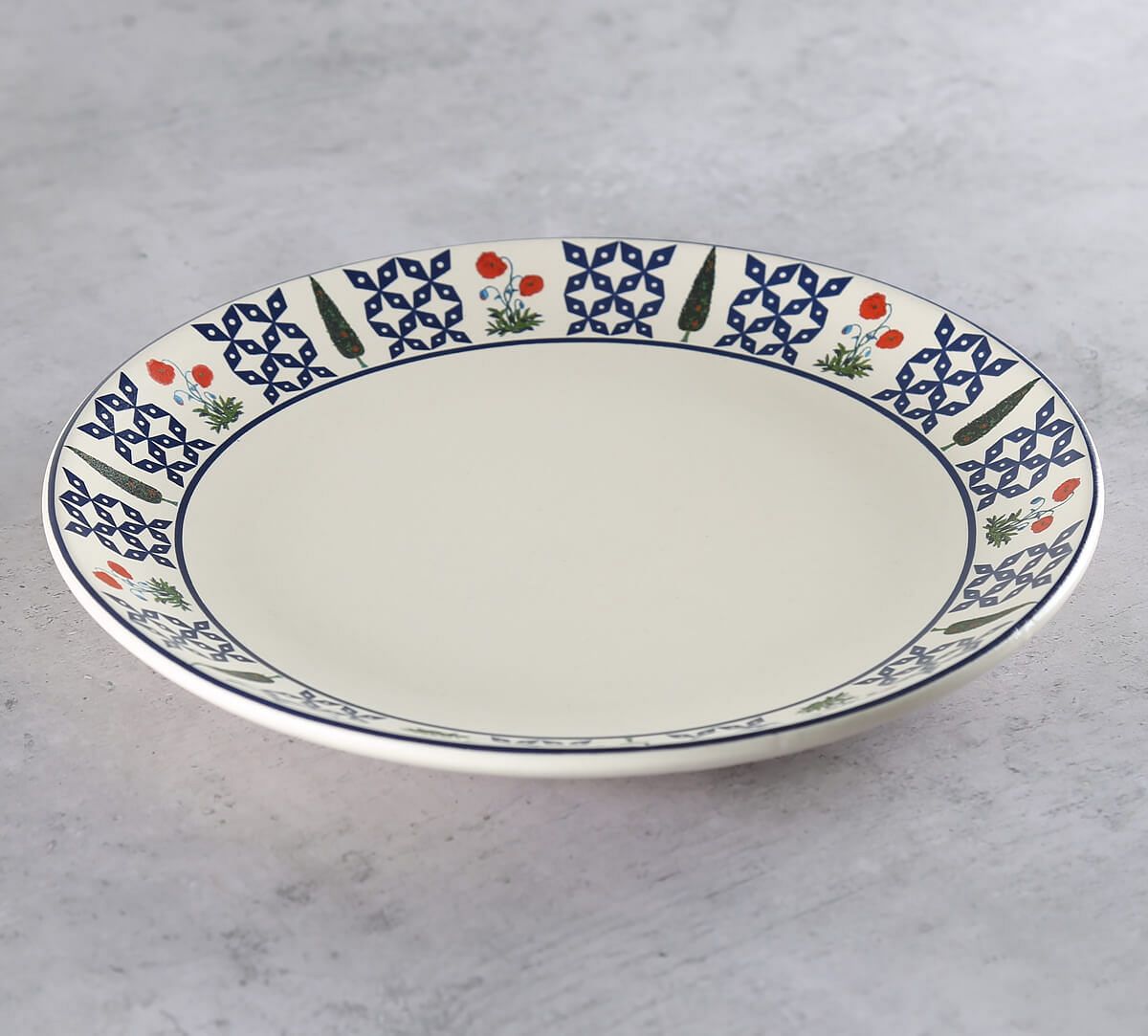 India Circus Flowers and Ferns Dinner Plate