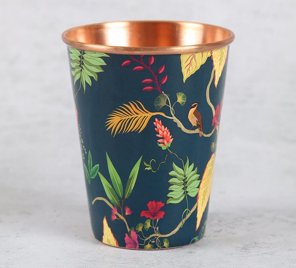 India Circus by Krsnaa Mehta Fronds and Florets Copper Tumbler Big