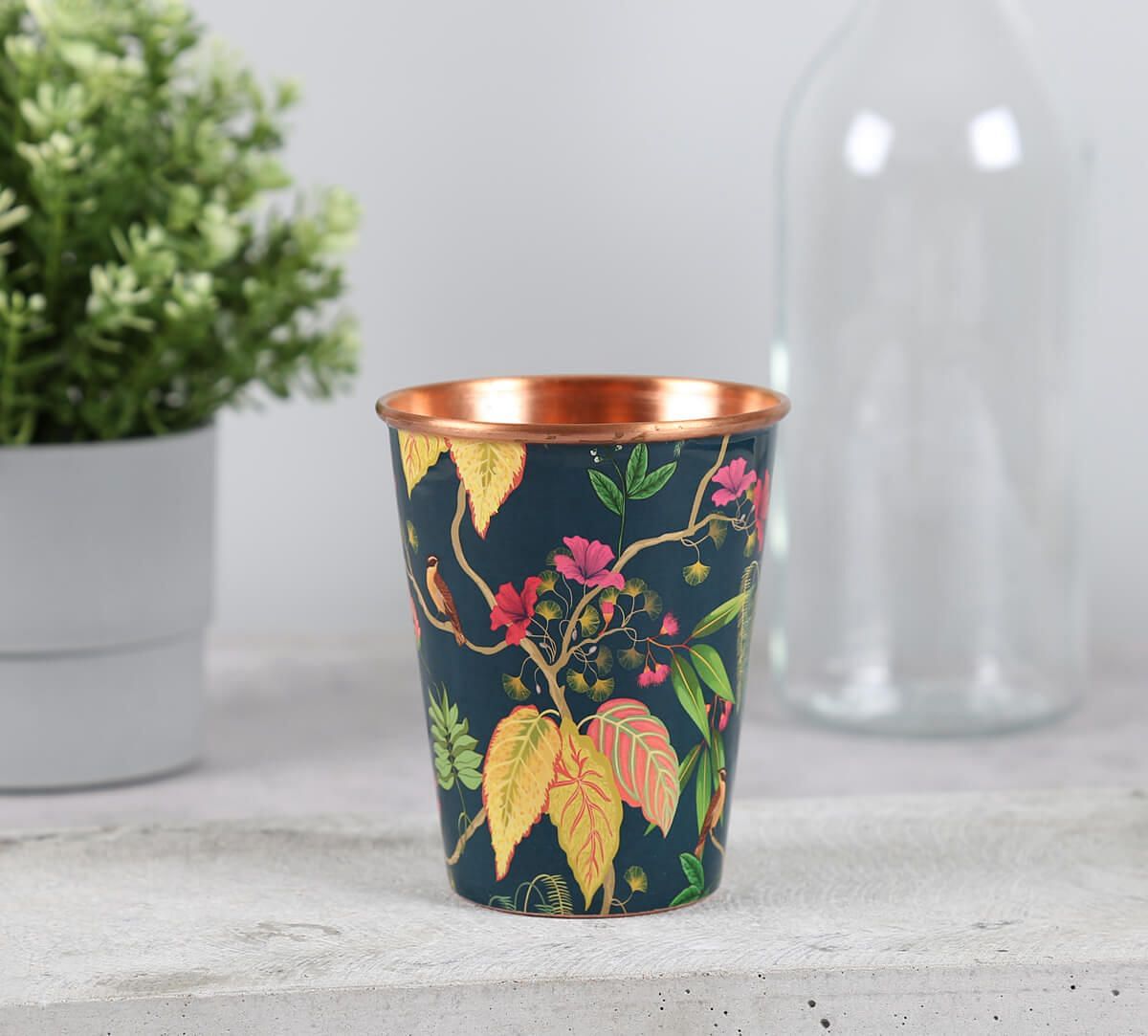 India Circus by Krsnaa Mehta Fronds and Florets Copper Tumbler Big