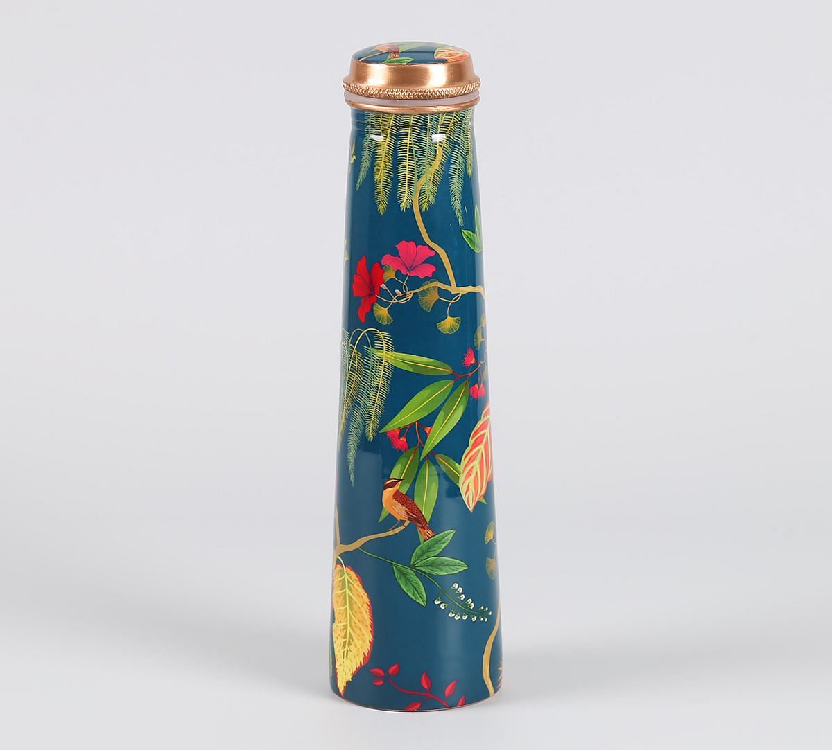 India Circus by Krsnaa Mehta Fronds and Florets Tapered Copper Bottle