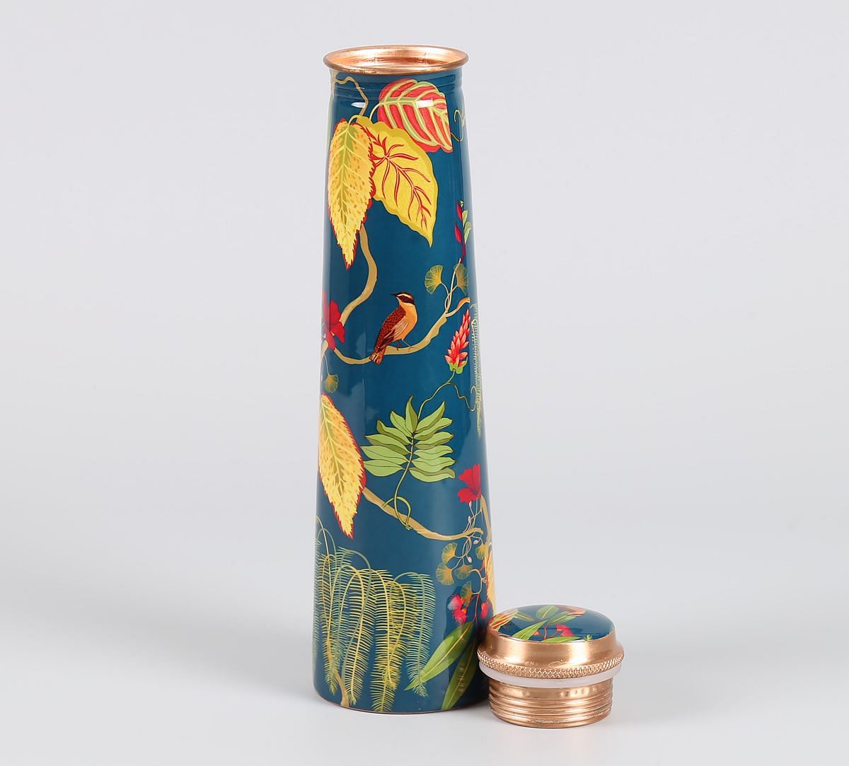 India Circus by Krsnaa Mehta Fronds and Florets Tapered Copper Bottle