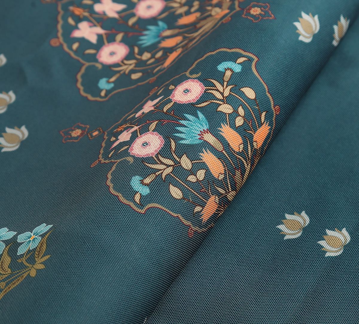 India Circus by Krsnaa Mehta Grey Floret Delight Fabric