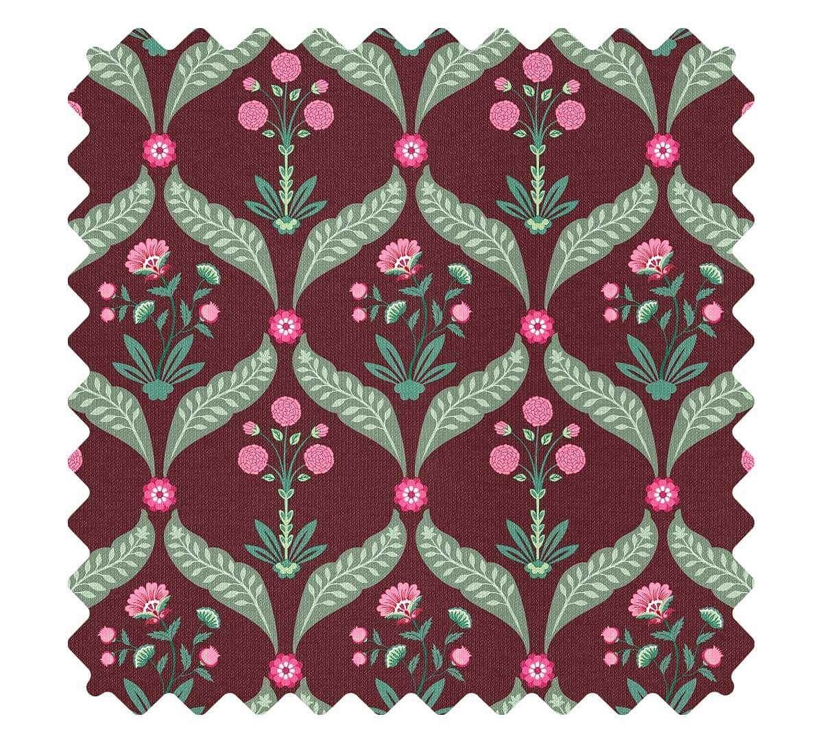 India Circus by Krsnaa Mehta Mulberry Blooming Dahlia Fabric