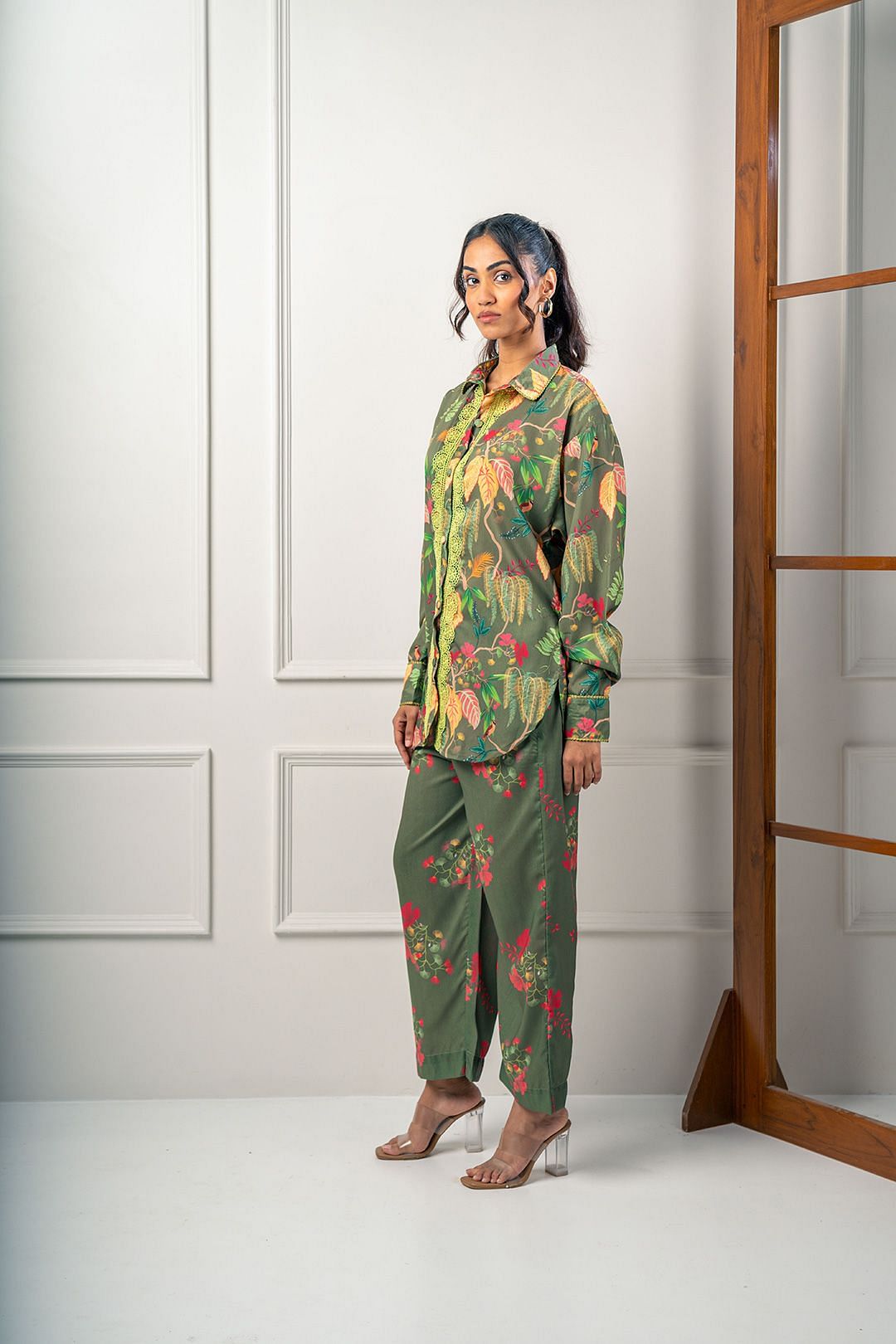 India Circus by Krsnaa Mehta Olive Garden Co-Ord Set