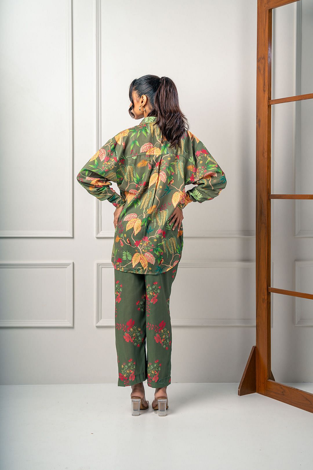 India Circus by Krsnaa Mehta Olive Garden Co-Ord Set