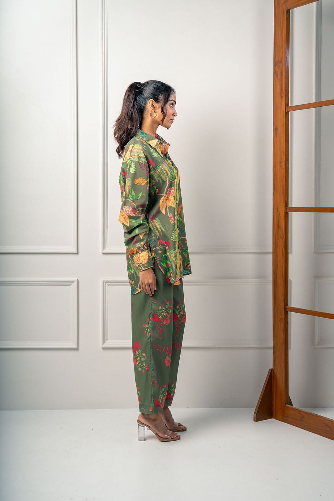 India Circus by Krsnaa Mehta Olive Garden Co-Ord Set