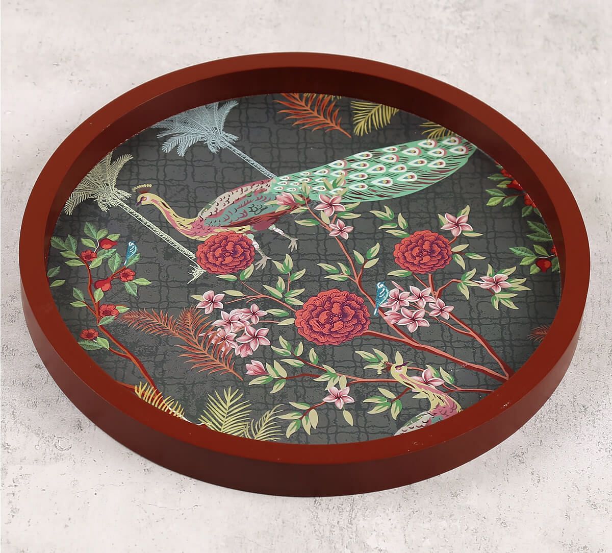 India Circus by Krsnaa Mehta Peacock Garden Decor Plate