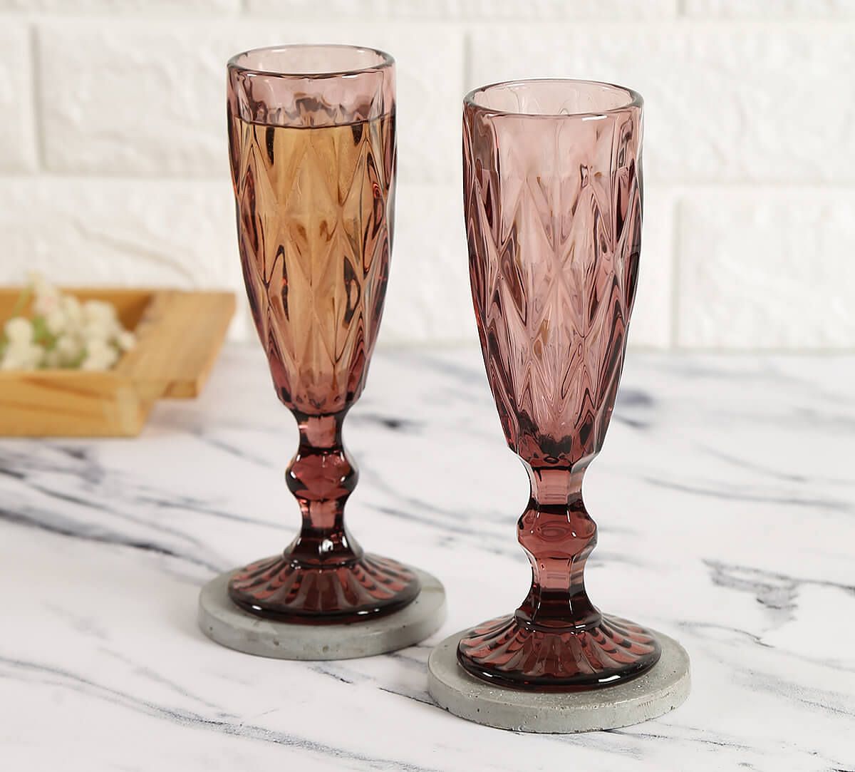 India Circus by Krsnaa Mehta Pink Champagne Glass