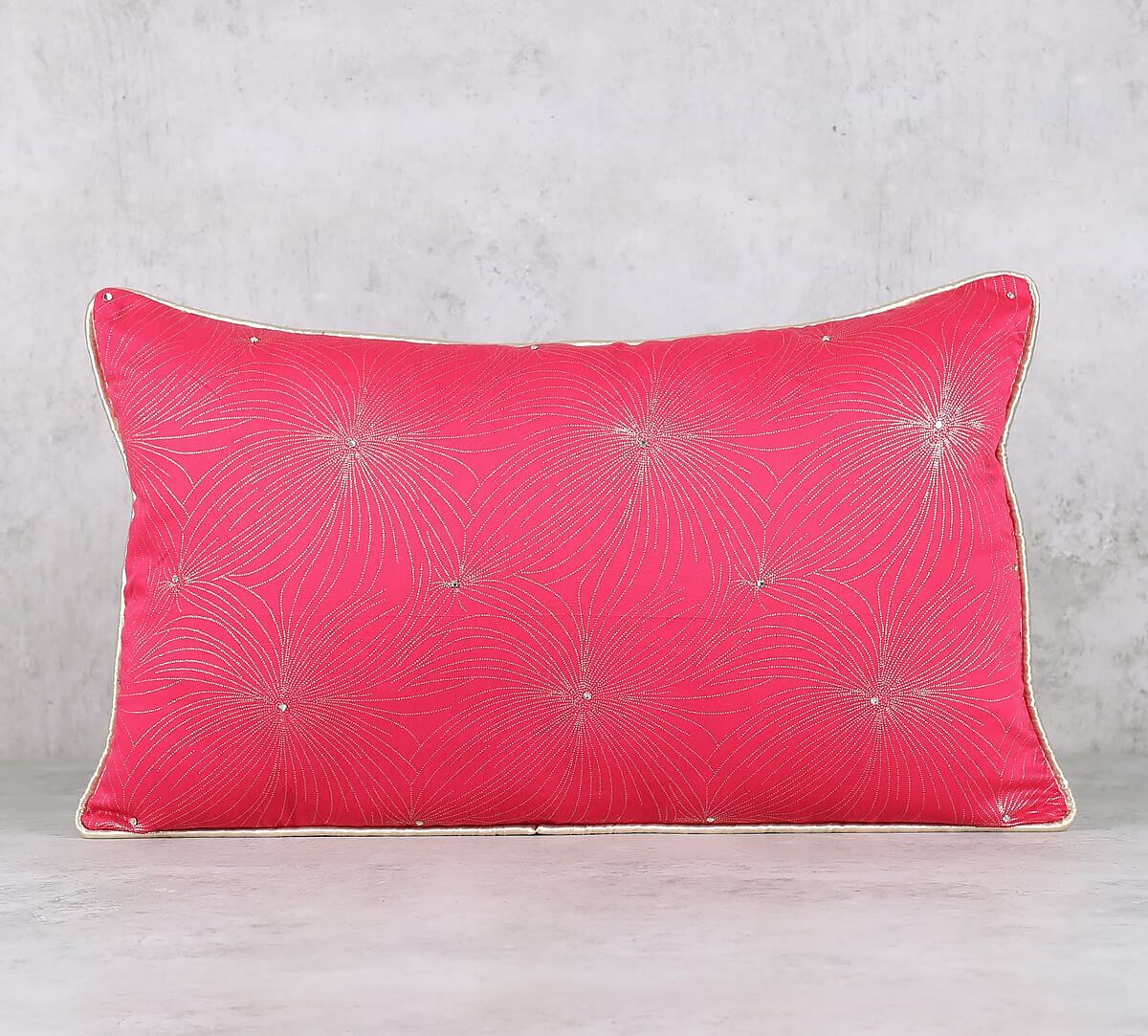 India Circus by Krsnaa Mehta Pitaya Foils Metallic Print  Cushion Cover