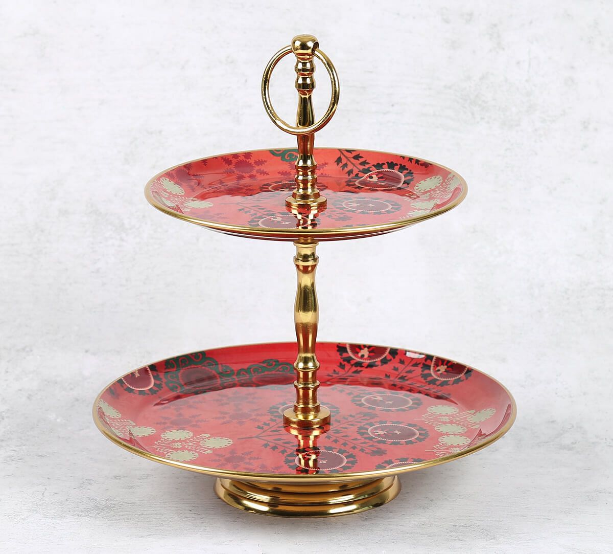 India Circus by Krsnaa Mehta Raceme Rosettes 2 Tier Serving Tray