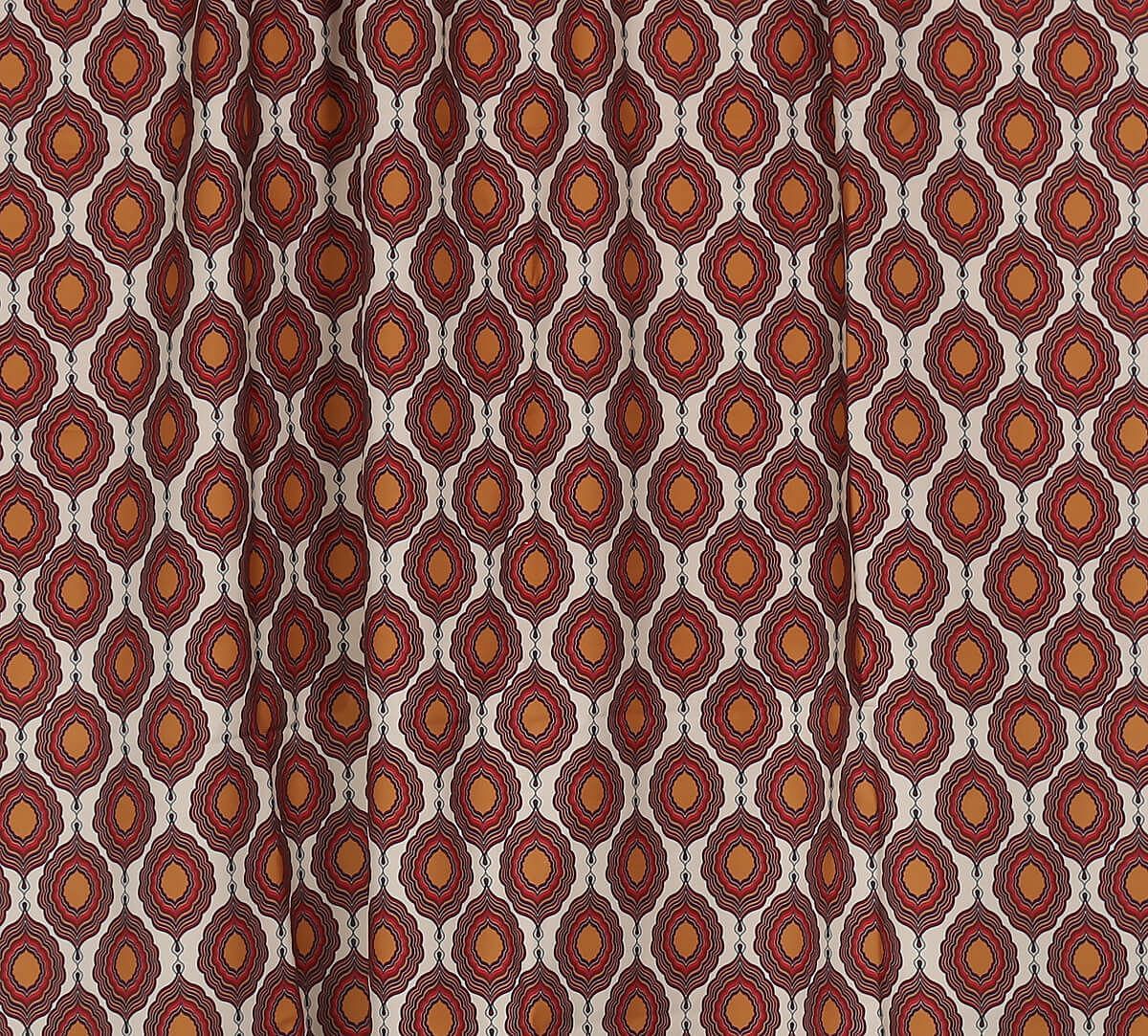 India Circus by Krsnaa Mehta Rose Curved Mirror Creeper Fabric