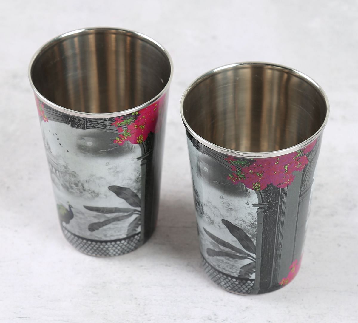 India Circus by Krsnaa Mehta Royal Hues Large Steel Tumbler Set of 2