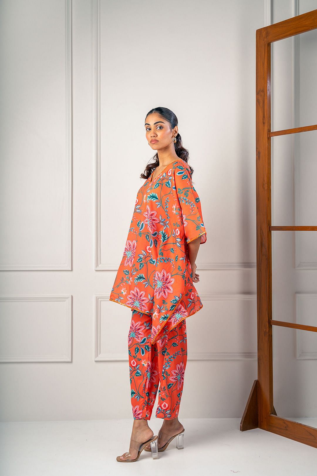 India Circus by Krsnaa Mehta Tangy Lilies Co-Ord Set