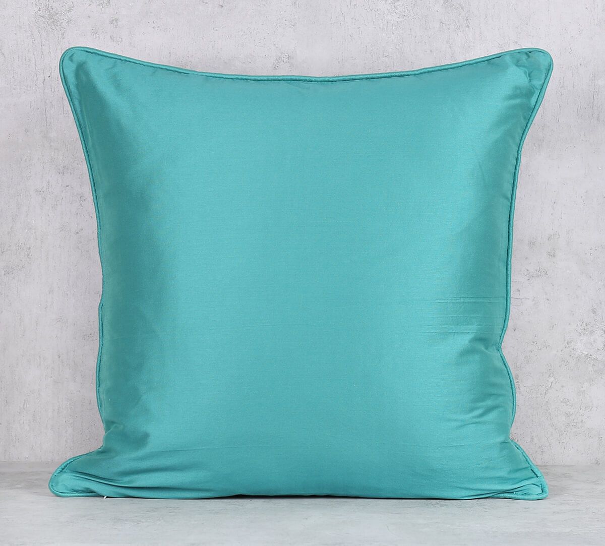 India Circus by Krsnaa Mehta Teal Pintucks Quilted Cushion Cover