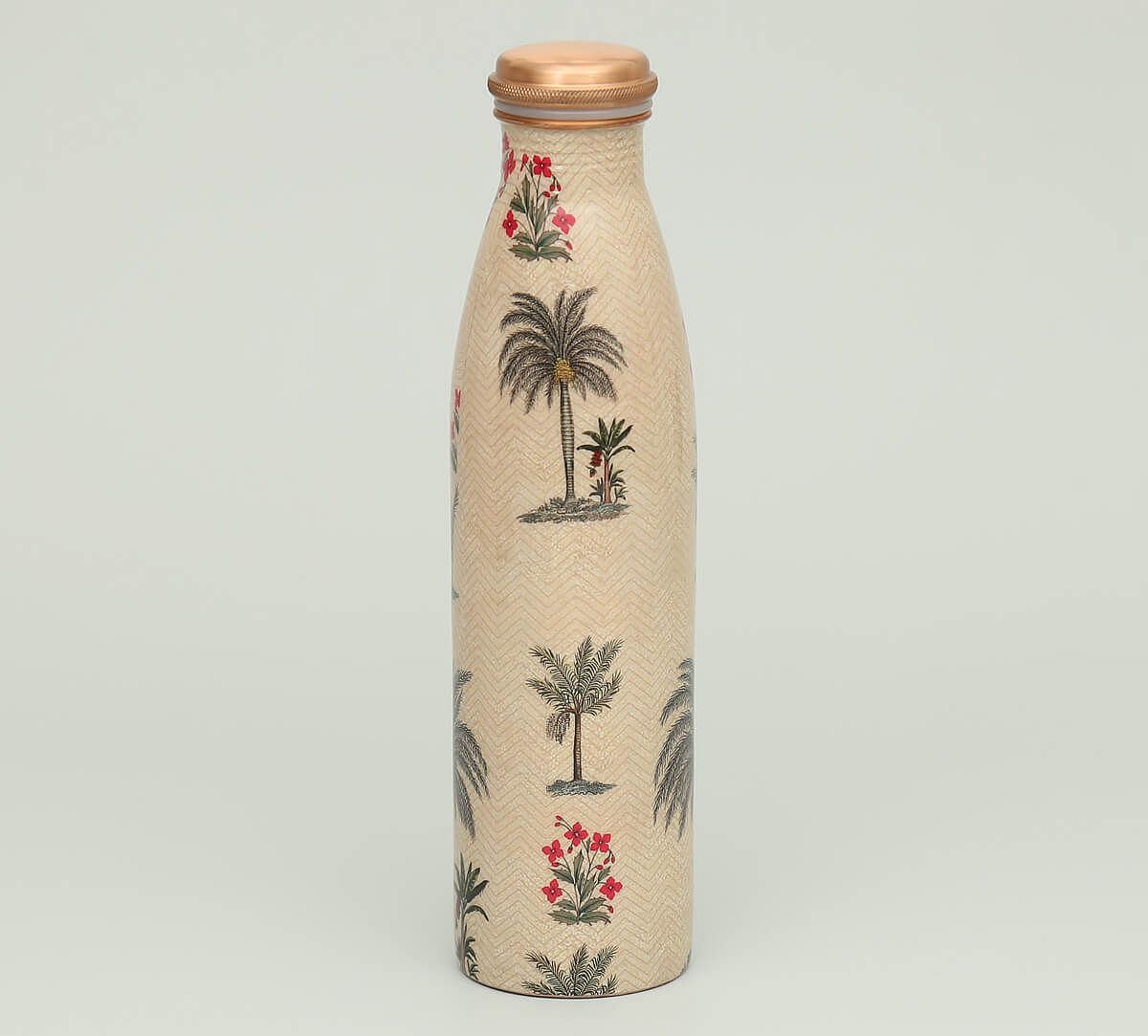 India Circus Chevron Palms Copper Bottle