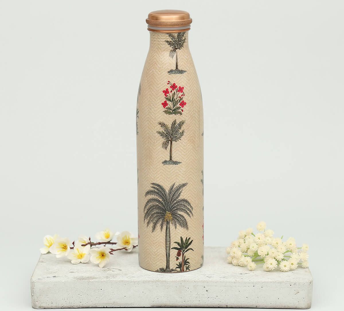 India Circus Chevron Palms Copper Bottle