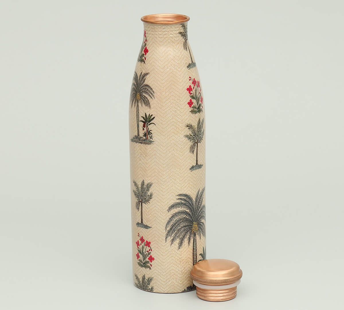 India Circus Chevron Palms Copper Bottle