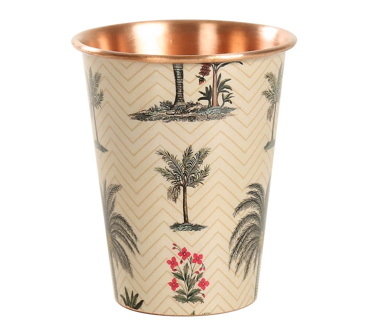 India Circus Chevron Palms Copper Tumbler