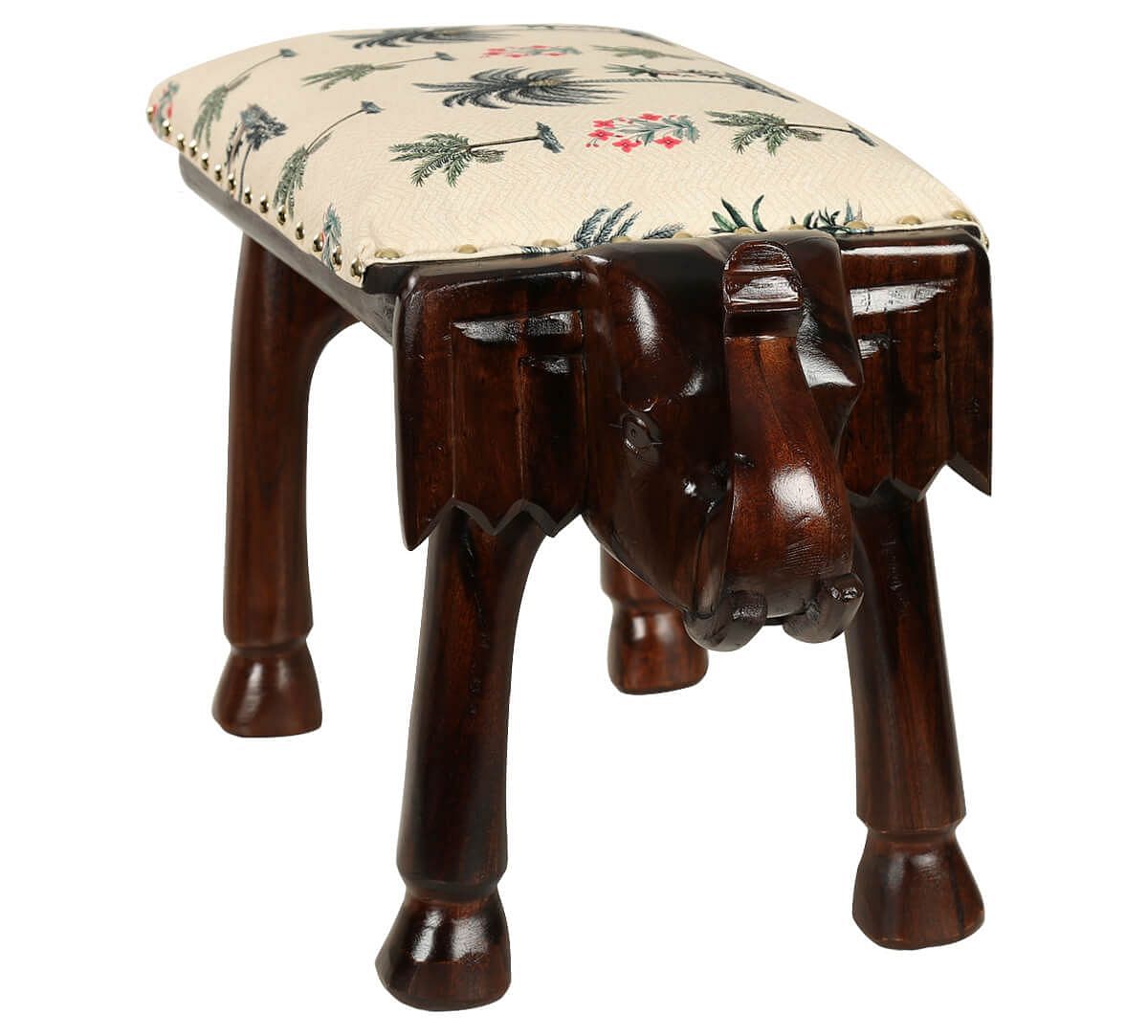 India Circus Chevron Palms Elephant Pouffe