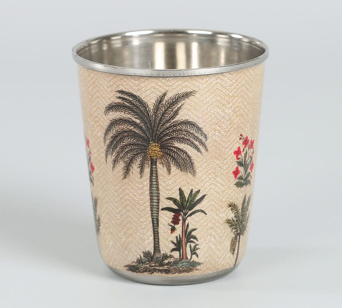 India Circus Chevron Palms Small Steel Tumbler (Set of 2)