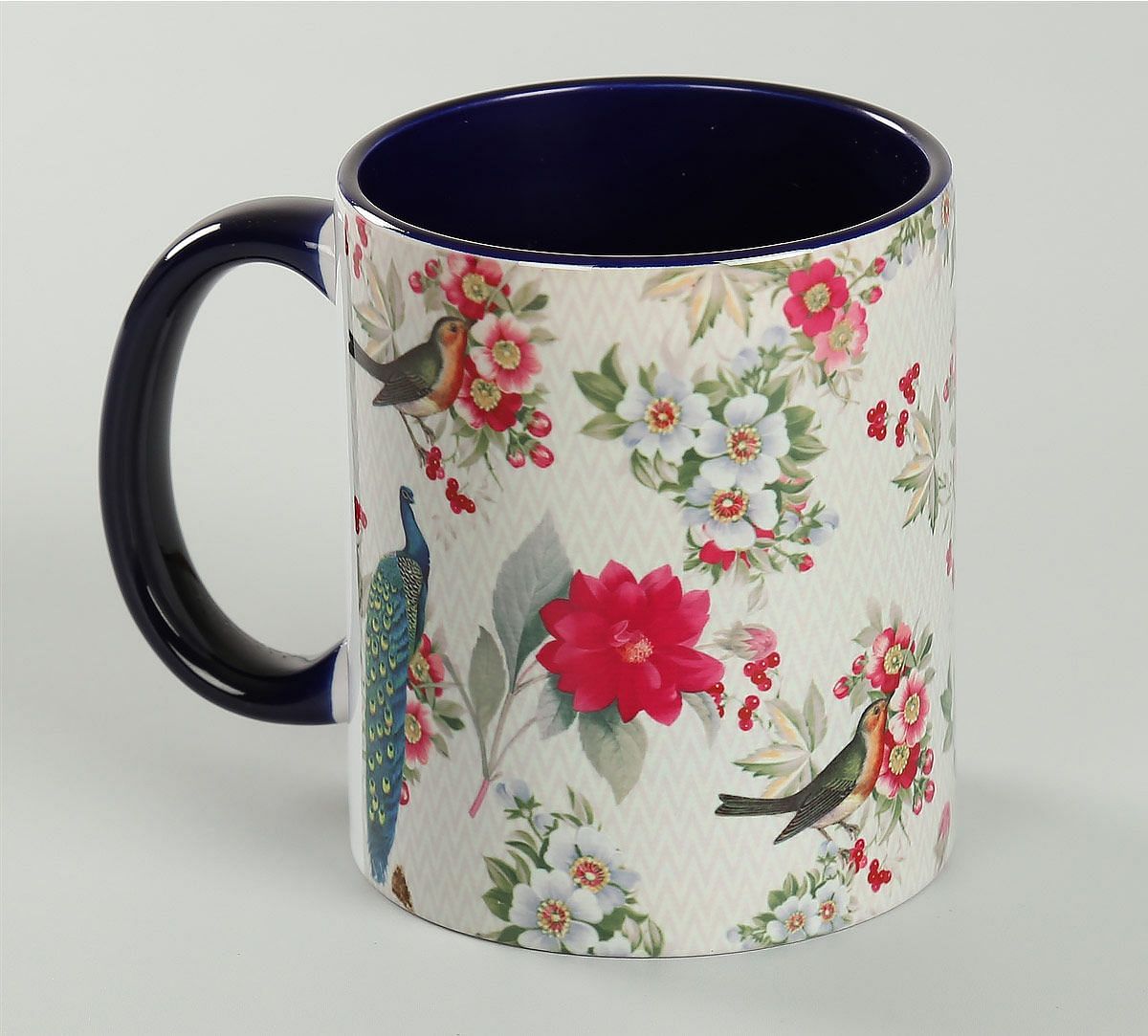 India Circus Feathered Garden Beige Coffee Mug