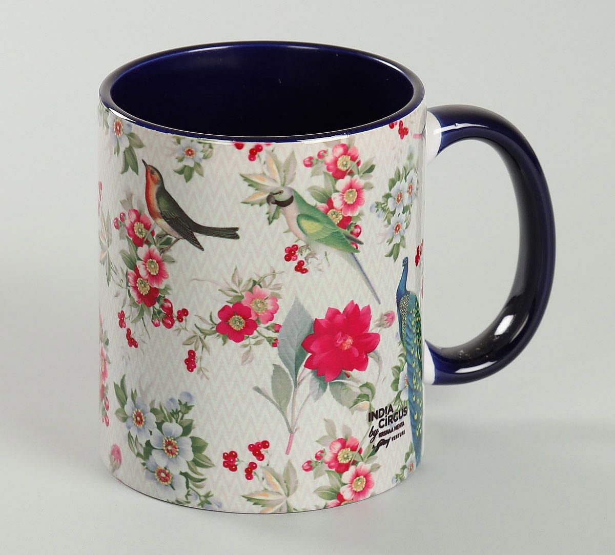 India Circus Feathered Garden Beige Coffee Mug