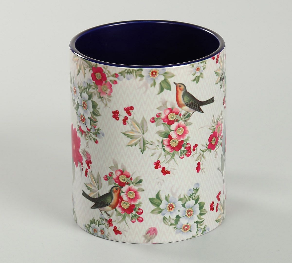 India Circus Feathered Garden Beige Coffee Mug