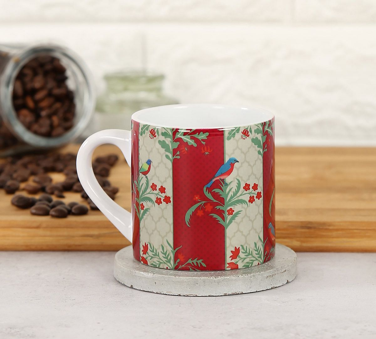 India Circus Floral Congregation Espresso Mug