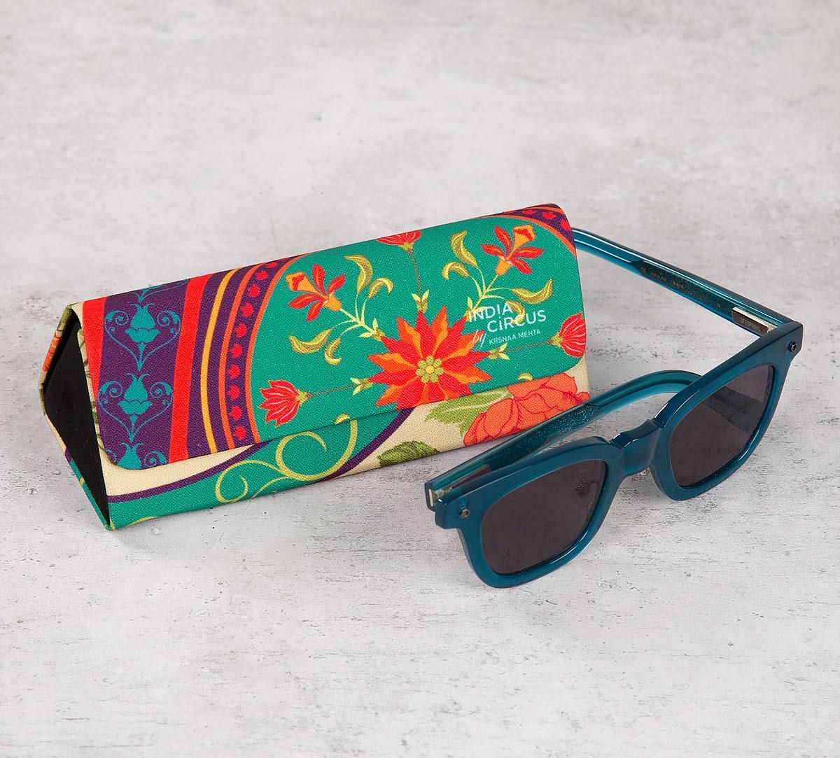 India Circus Floral Embroidery Spectacle Case