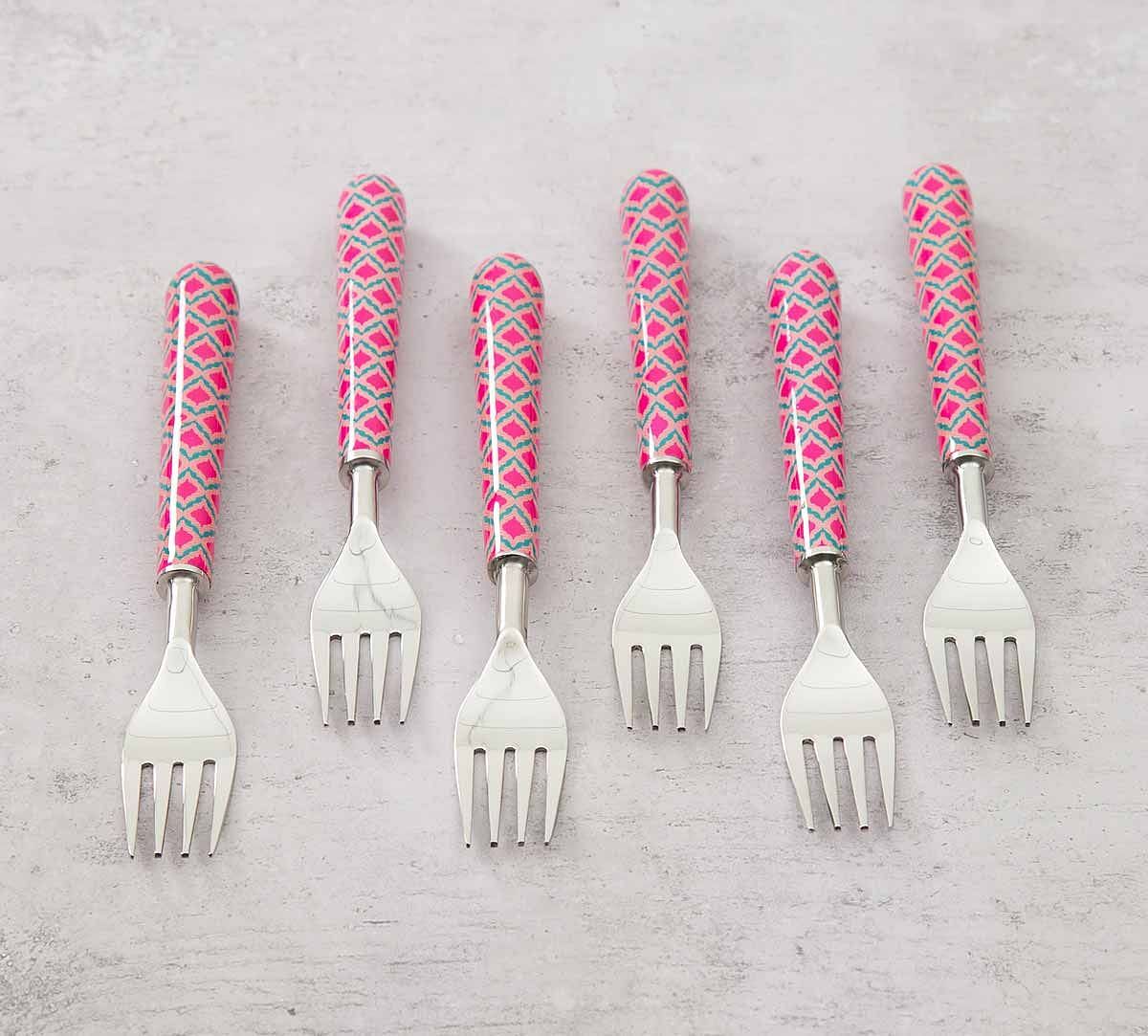 India Circus Lattice Practice Fruit Fork Set of 6