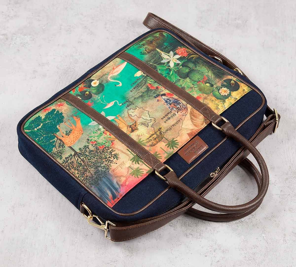 India Circus Mapping Animals Laptop Bag