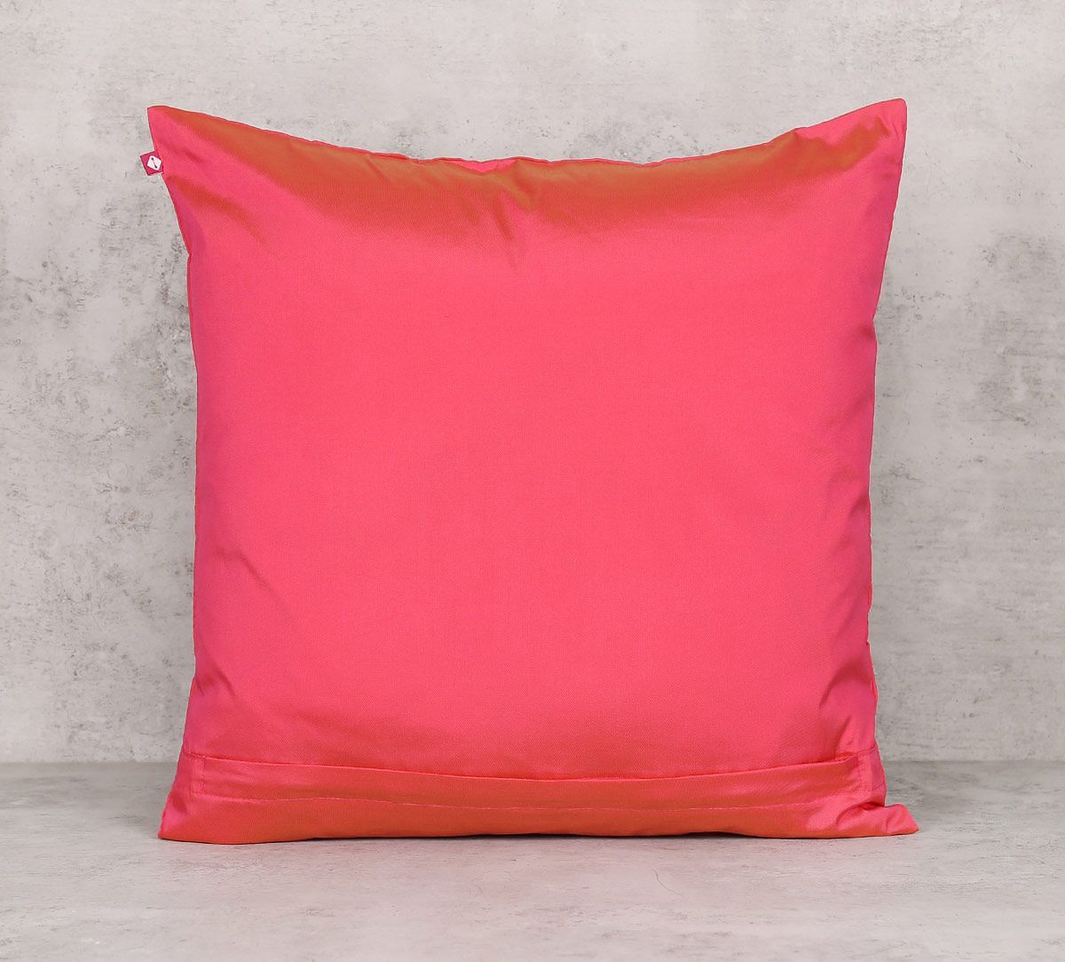 India Circus Mirror Work Pink Cushion Cover